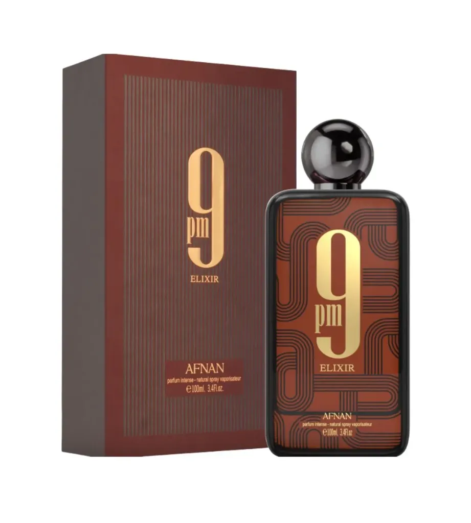 AFNAN EAU DE PARFUM  9 PM ELEXIR 100 ML. 3.4 FL. OZ.