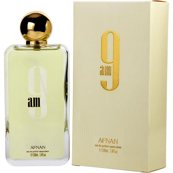 AFNAN EAU DE PARFUM  9 AM100 ML. 3.4 FL. OZ.