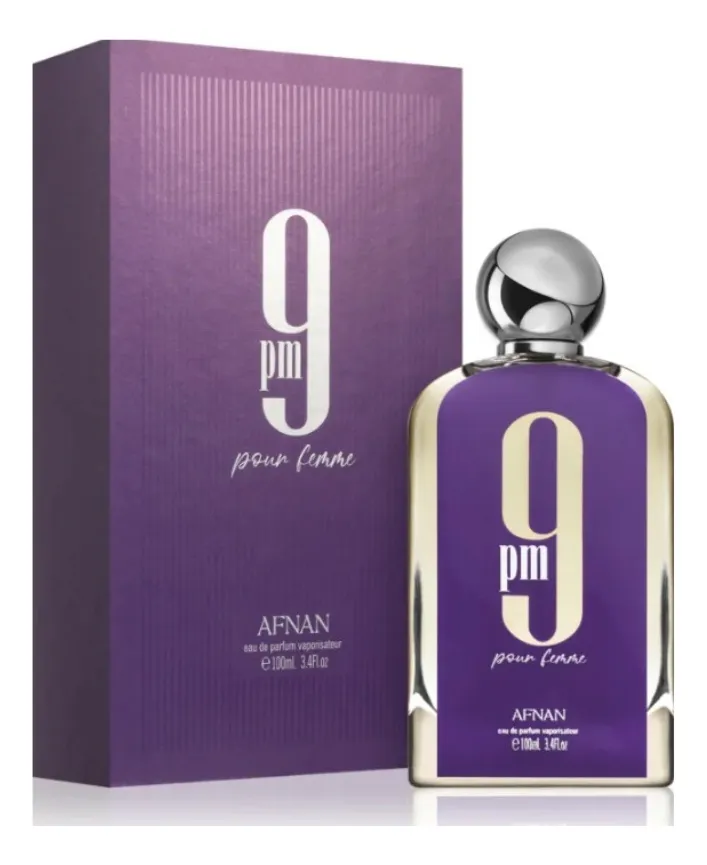 AFNAN EAU DE PARFUM  9 PM POUR FEMME AM100 ML. 3.4 FL. OZ.